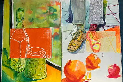 Atelier libre (peinture, matières, collages) avec Marie-Sophie